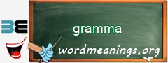 WordMeaning blackboard for gramma